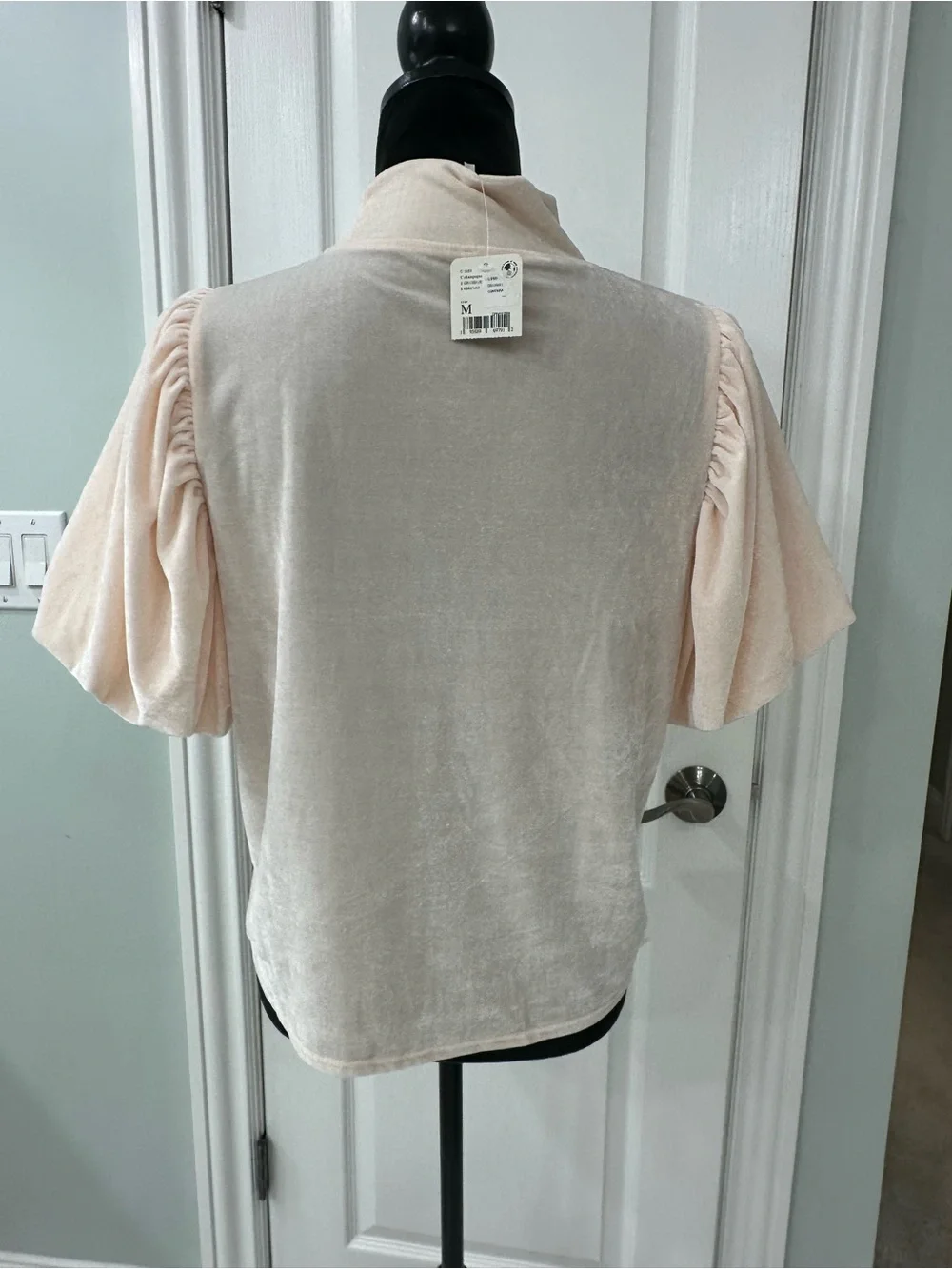 Free People Women’s Puff Sleeve Mock Neck Top